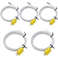 5pcs 3M K-tipo conector termopar sensor de temperatura rango de medición -50~350°C